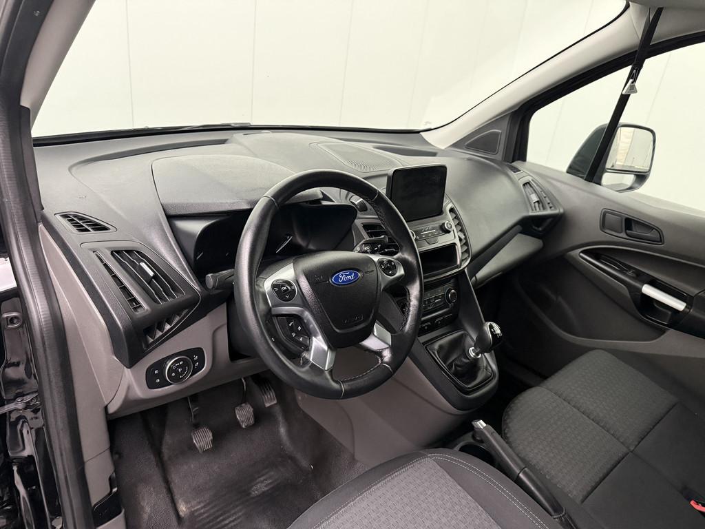 Ford Transit Connect Lang | 3-Zits | Kastinrichting | Naviga, Gebruikt, Zwart, 1648 kg, 1500 cc