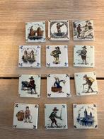 Vintage tegeltjes, 5 cm, Ophalen of Verzenden