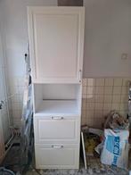 Hoge kast keuken Ikea Metod/Bodbyn ecru 60x60x200cm, Wit, Overige typen, Ophalen of Verzenden, Zo goed als nieuw