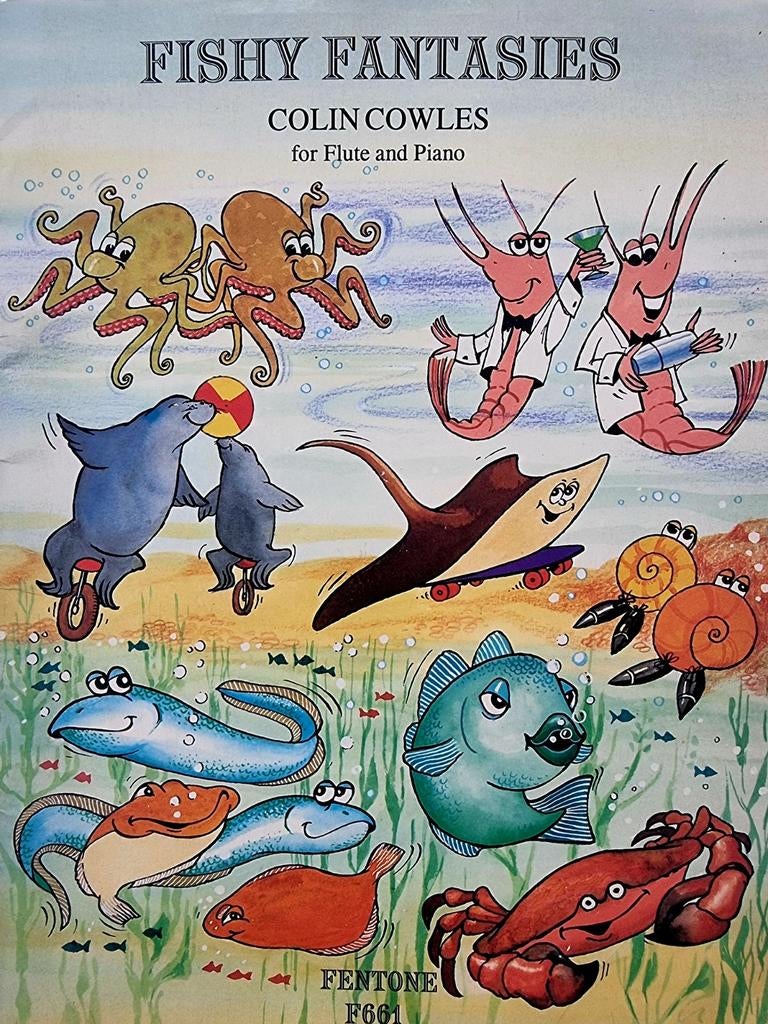 Fishy Fantasies voor dwarsfluit en piano., Gebruikt, Klassiek, Dwarsfluit of Piccolo, Ophalen of Verzenden