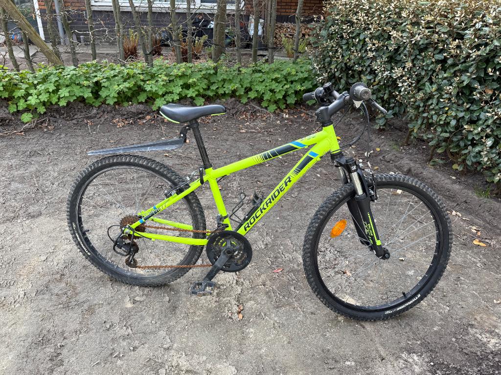 Mountainbike 24 inch Rockrider met 18 versnellingen, Fietsen en Brommers, Fietsen | Mountainbikes en ATB, Gebruikt, Hardtail, Ophalen