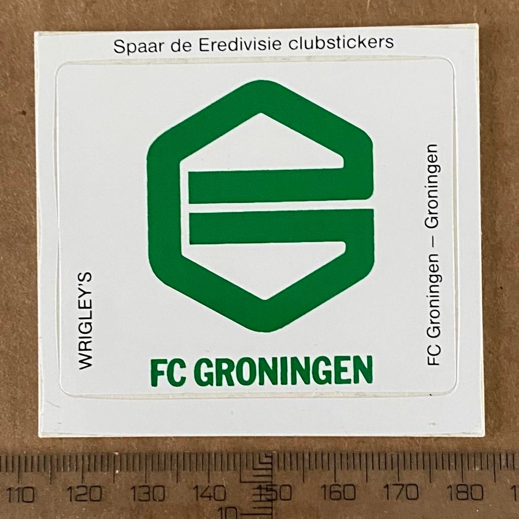 sticker wrigley’s fc groningen, Verzenden, Zo goed als nieuw