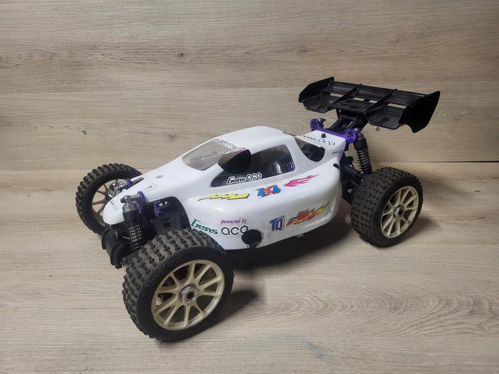 Protech 1/8 chassis, Hobby en Vrije tijd, Modelbouw | Radiografisch | Auto's, Ophalen of Verzenden, Zo goed als nieuw, Nitro, Auto onroad