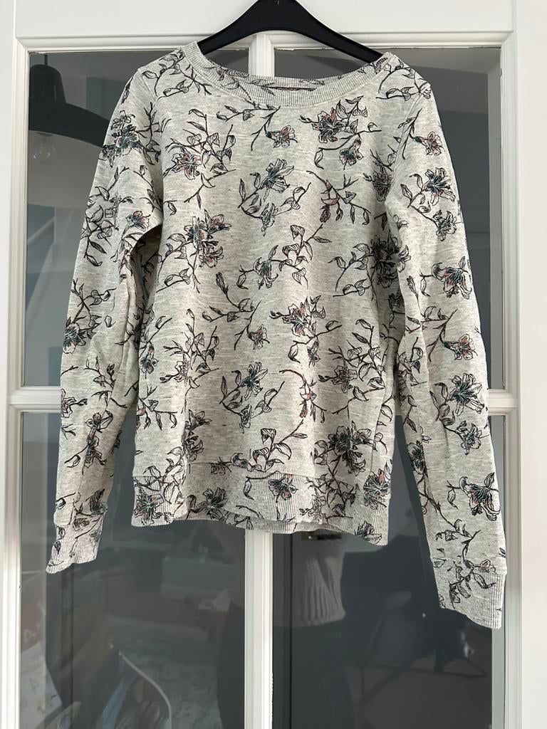 Grijs gemeleerde trui met bloemen Revelation maat XS, Ophalen of Verzenden, Nieuw, Maat 34 (XS) of kleiner, Grijs