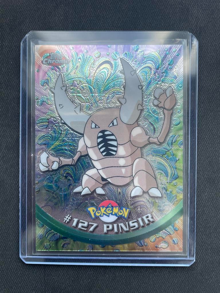 Pokemon Topps Chrome #127 Pinsir Foil Kaart, Ophalen of Verzenden, Zo goed als nieuw, Losse kaart, Foil