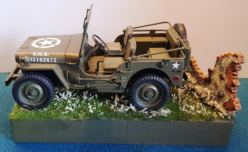 Welly Jeep Willys Us Army #18036 - Miniature Vehicle  1:18, Verzenden, Nieuw, Auto, Welly