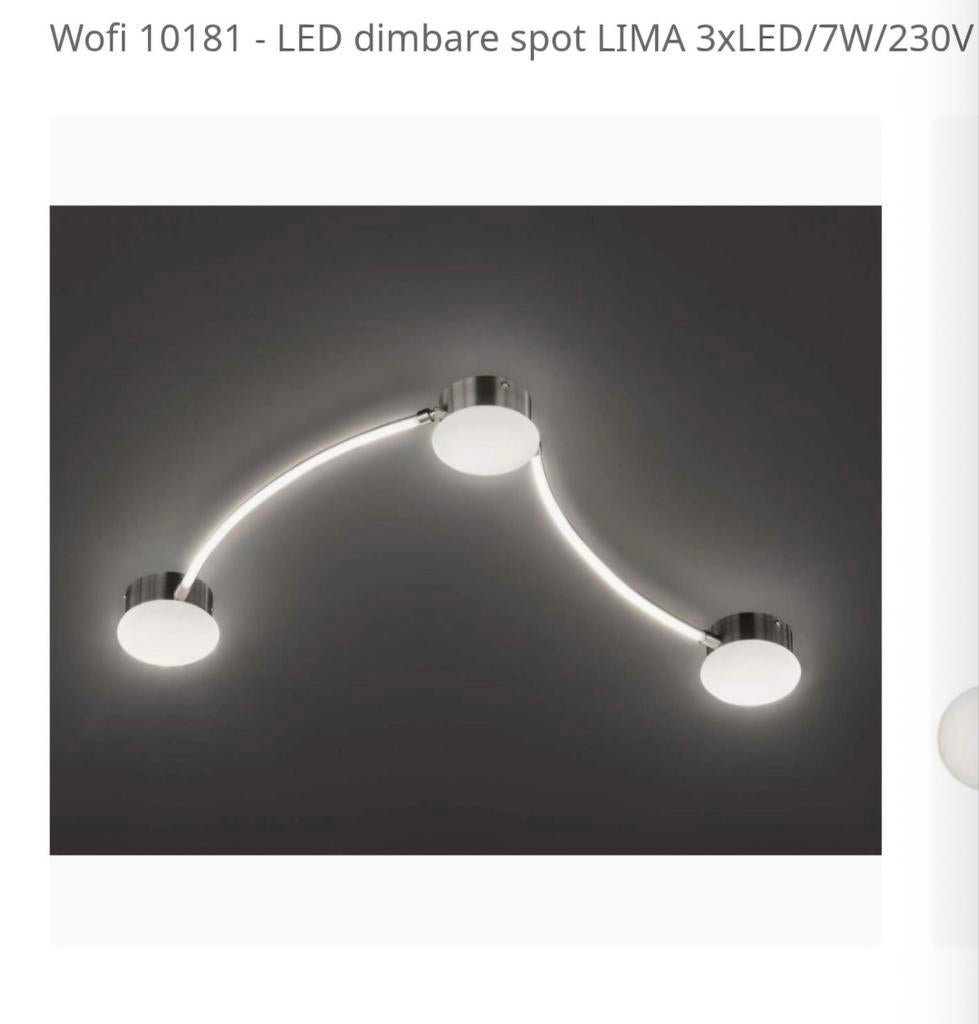 Dimbare Wofi Lima led lamp, Ophalen, Nieuw, Metaal