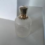 Kristallen Odeurflacon met gematteerd Motief Zilveren Deksel, Ophalen of Verzenden