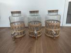 Drank dispenser/ karaf/ vat x3, Ophalen of Verzenden, Glas, Overige stijlen, Glas of Glazen
