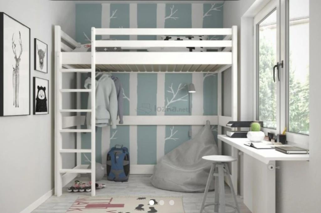 Hoogslaper Rockwood Brecht, echt hout, Ophalen, Eenpersoons, Zo goed als nieuw, 200 cm