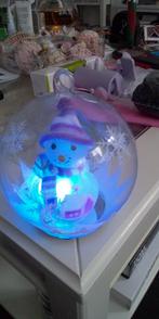 Lichtgevende Sneeuwbol met Sneeuwpop - 11 cm, Ophalen, Nieuw