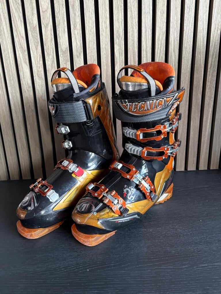 Tecnica Skischoenen - Zwart/Oranje - Maat 27.5, Overige merken, 160 tot 180 cm, Gebruikt, Schoenen