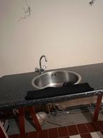 Noodkeuken met wasbak, kraan en afvoer 150x60, Ophalen, Gebruikt, Zwart, Overige typen