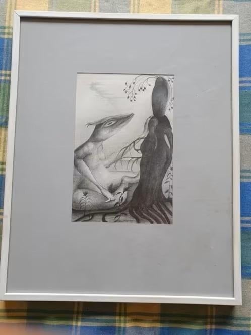 potlood tekening Aanbidding Nico van der Reijden 1928 2009, Antiek en Kunst, Ophalen