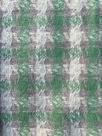 Vintage groen wit ruitstof | 73145 cm | ongebruikt, Overige materialen, Nieuw, Ophalen of Verzenden, 30 tot 120 cm