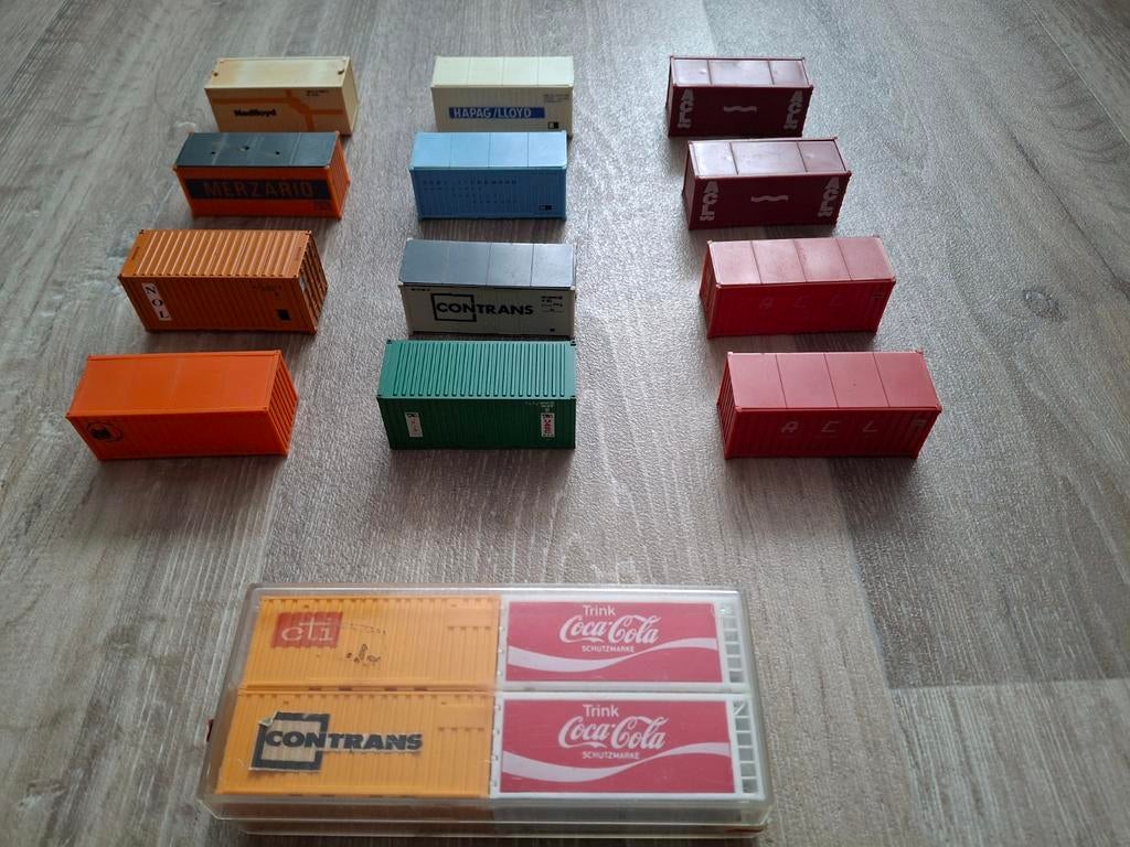 HO containers, Hobby en Vrije tijd, Modeltreinen | H0, Ophalen of Verzenden, Gebruikt, Gelijkstroom of Wisselstroom, Overige merken