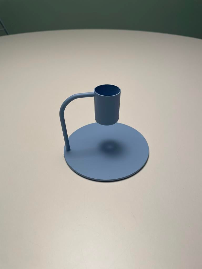 Hubsch kandelaar, Blauw, Ophalen of Verzenden, Zo goed als nieuw, Metaal