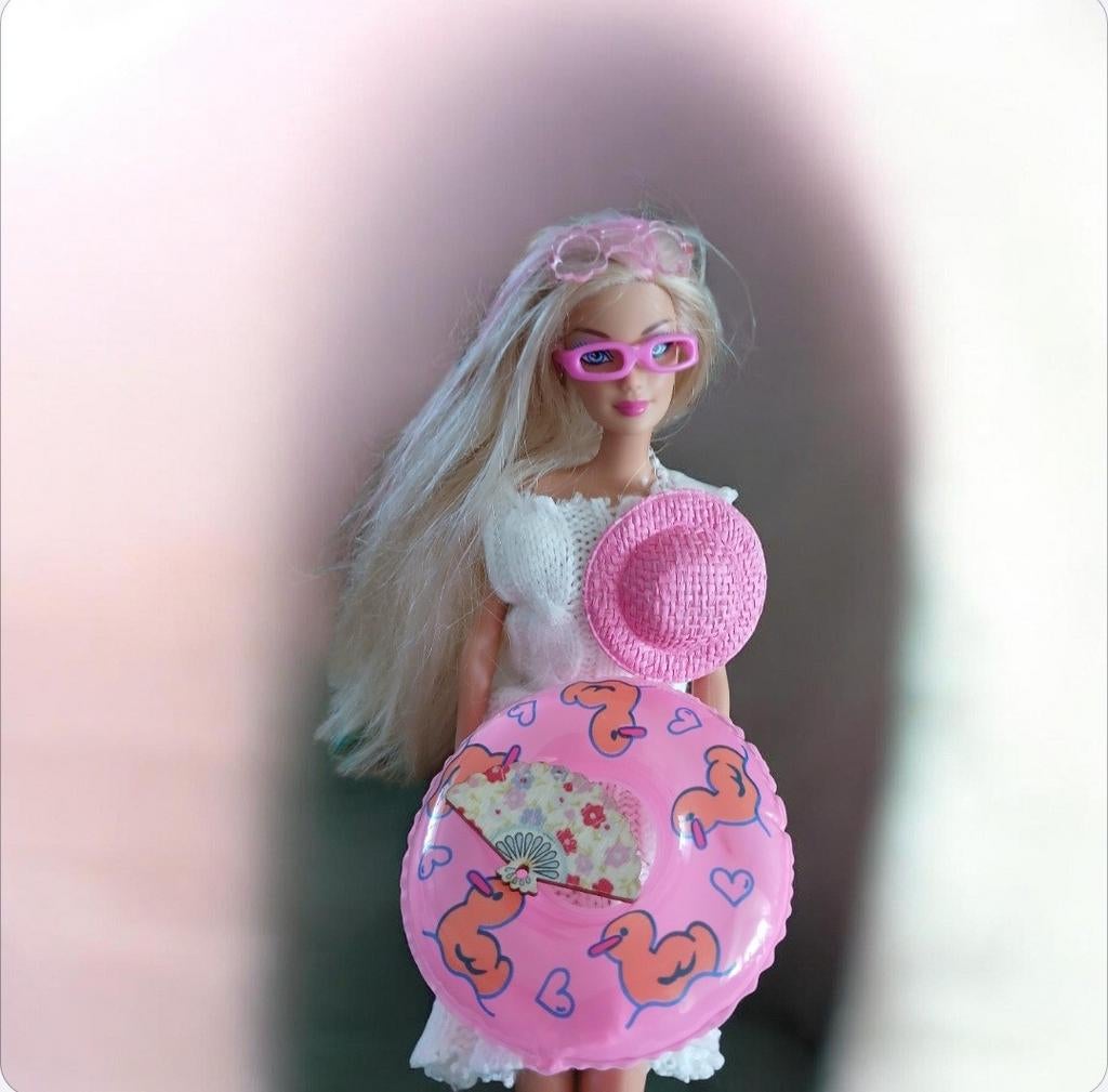 Barbie hoed, brillen,zwemband, waaier (excl. pop, Ophalen of Verzenden, Nieuw, Barbie