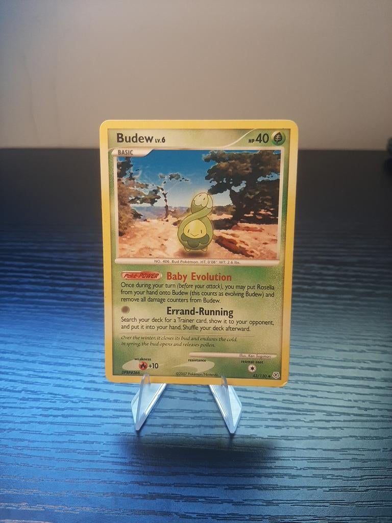 Pokémon Kaart Budew LV.6 (43/130) - Diamond & Pearl, Ophalen of Verzenden, Zo goed als nieuw, Losse kaart