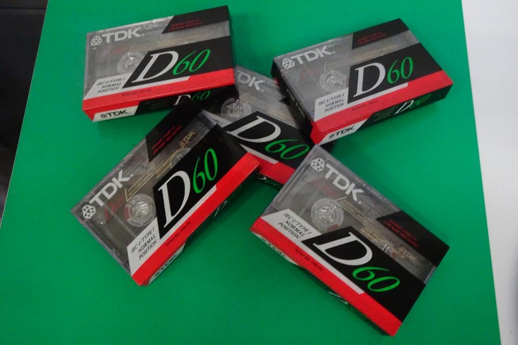 5 nieuw gesealde TDK cassettebandjes D60 top kwaliteit !!, Cd's en Dvd's, Cassettebandjes, Ophalen, 2 t/m 25 bandjes, Overige genres