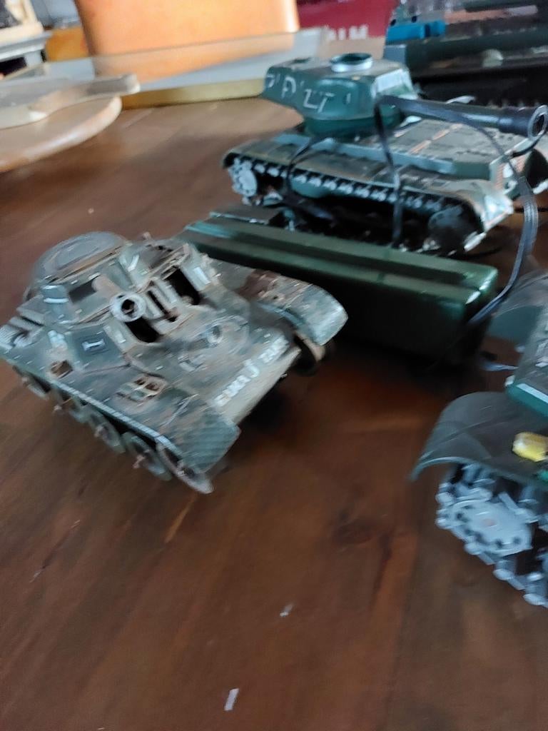 Verzameling vintage blikken speelgoed tanks, Ophalen of Verzenden, Gebruikt