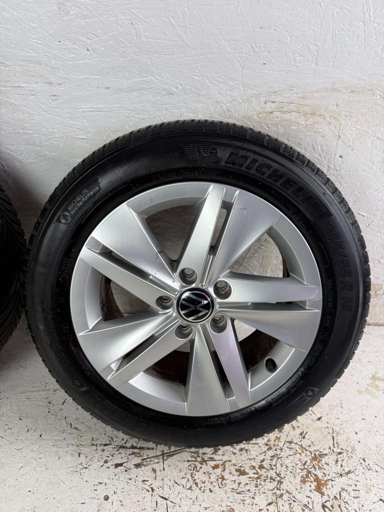 Originele Volkswagen Golf Caddy velgen 16" 5x112 Norfolk, Niet ingevuld, Gebruikt, 16 inch, Banden en Velgen