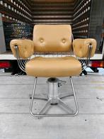 Vintage kappersstoel, Ophalen, Gebruikt, Leer, Eén