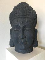 Zwart boeddhahoofd beeld - stijlvol en decoratief, Huis en Inrichting, Woonaccessoires | Boeddhabeelden, Ophalen of Verzenden