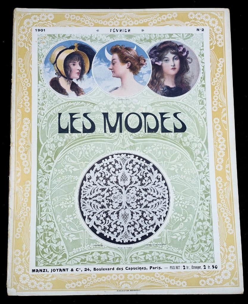 [Mode] Les Modes 1901 Février No. 2 - Belle Epoque Paarden, Antiek en Kunst, Antiek | Boeken en Bijbels, Ophalen of Verzenden