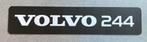 VOLVO 244 showroom  kentekenplaat - reclamebord, Ophalen of Verzenden, Zo goed als nieuw, Auto's