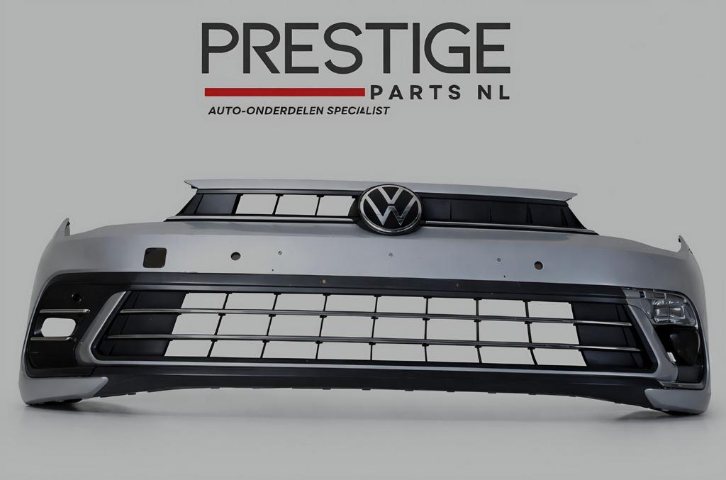 Voorbumper VW Polo 2G Facelift 6xPDC ORGINEEL BUMPER bj.2022, Gebruikt, -, Voor, Ophalen of Verzenden