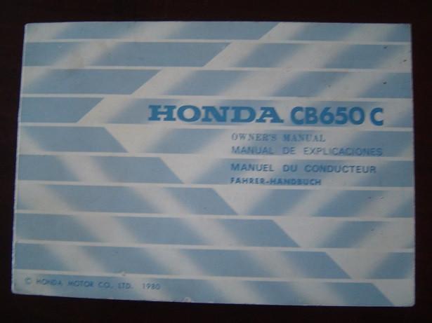 Honda CB650 C 1980 motorcycle owner's manual CB650C, Motoren, Handleidingen en Instructieboekjes, Ophalen of Verzenden, Honda