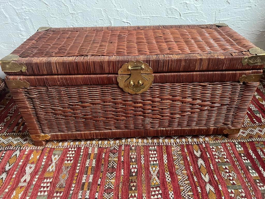 Rieten kist, Huis en Inrichting, Woonaccessoires | Kisten, Ophalen of Verzenden, 50 tot 100 cm, Minder dan 50 cm