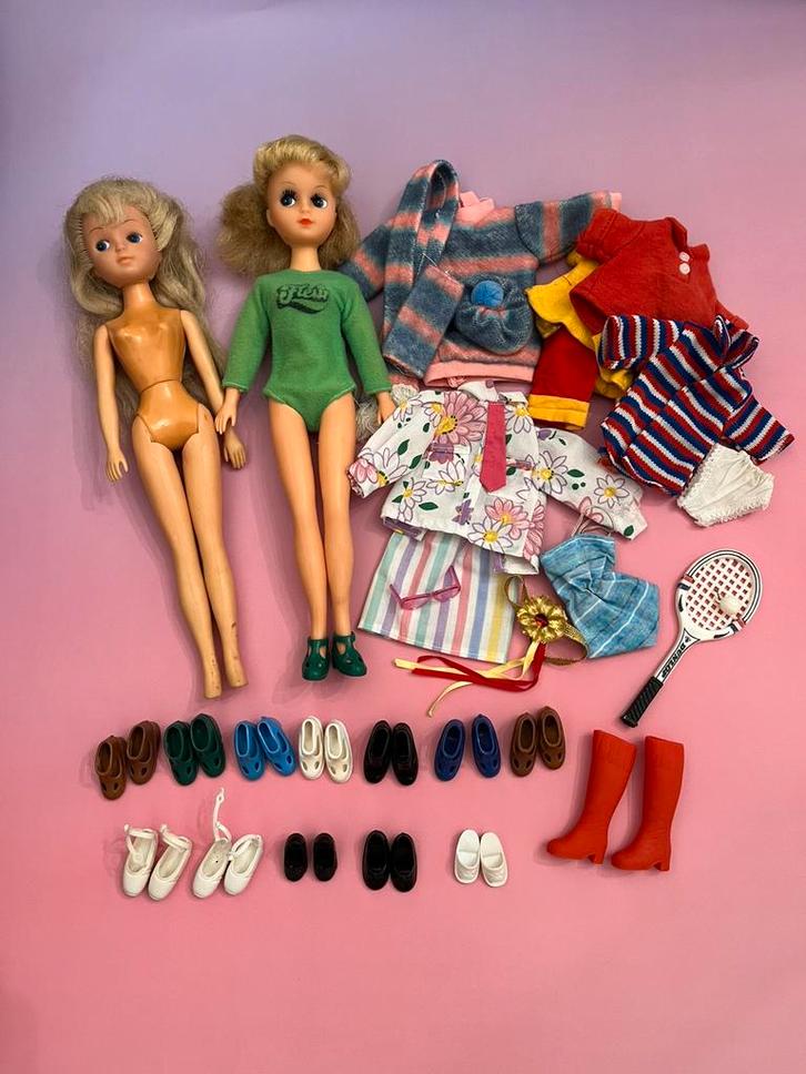 Lot vintage Fleur poppen kleding en schoentjes, Verzamelen, Poppen, Gebruikt, Pop, Ophalen of Verzenden