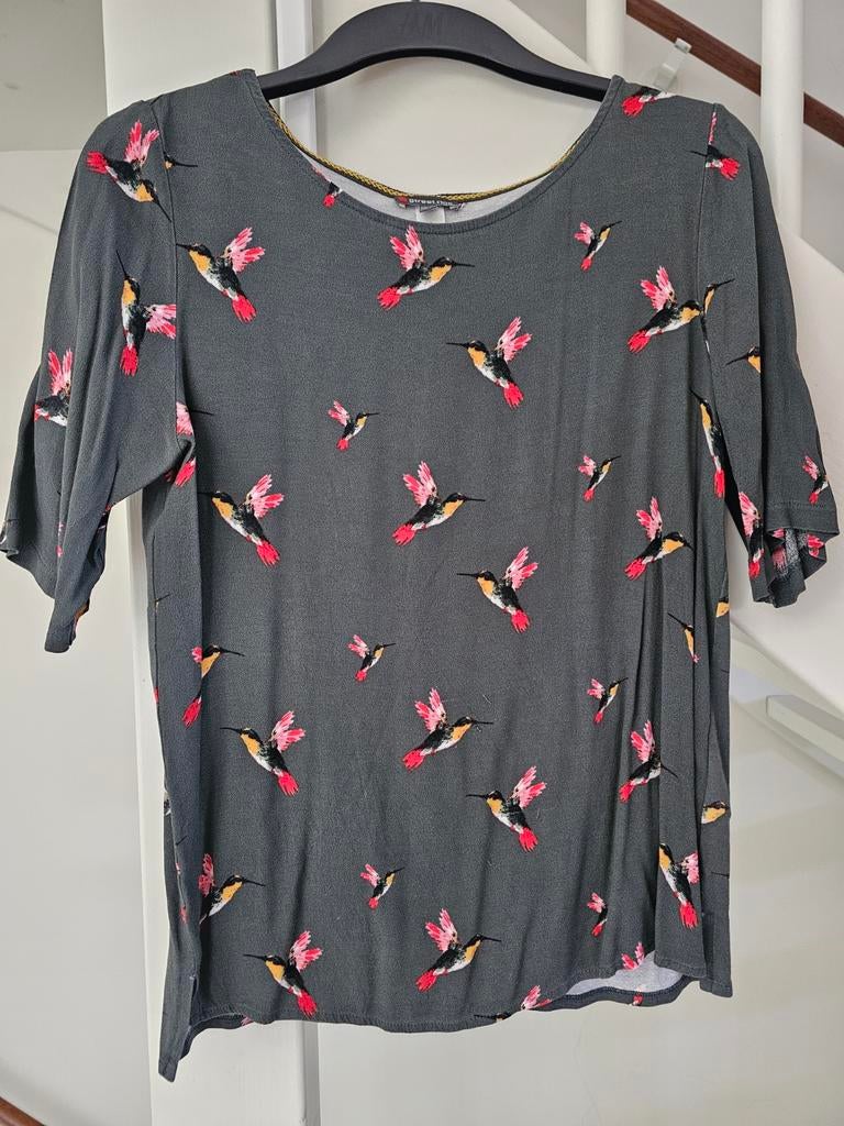 Street One shirt groen kolibrie print maat 36, Kleding | Dames, Street One, Ophalen of Verzenden, Korte mouw, Maat 36 (S)