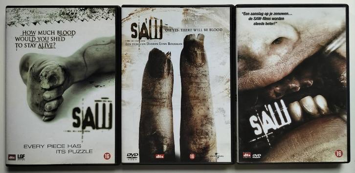 Saw Trilogie (2004 - 2006) *3 DVD, Cd's en Dvd's, Dvd's | Horror, Zo goed als nieuw, Gore, Vanaf 16 jaar, Ophalen of Verzenden