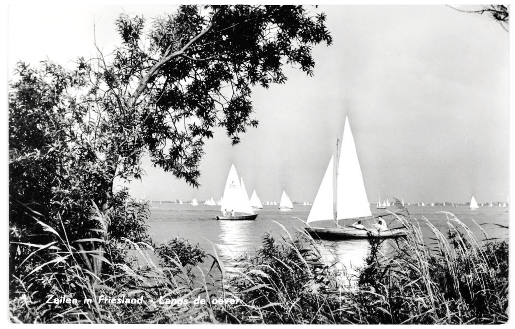 939479 Friesland zeilboot 1958 Poststempel Lemmer Gelopen, Ophalen of Verzenden, 1940 tot 1960, Gelopen, Friesland