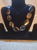 HALSKETTING met NATUURSTENEN, Overige kleuren, Ophalen of Verzenden, Zo goed als nieuw, Steen of Mineraal