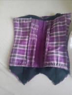 Paars geruit korset maat S, Kleding | Dames, Ondergoed en Lingerie, Ophalen of Verzenden, Paars, Body of Korset