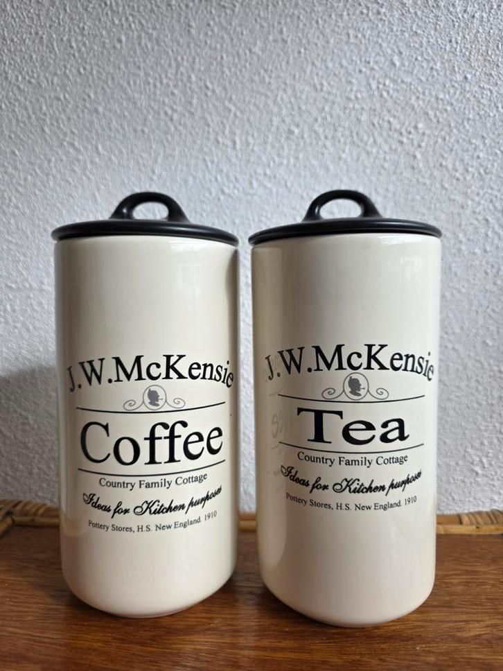 J.W. Mc Kensie voorraadpot koffie en thee, Huis en Inrichting, Keuken | Keukenbenodigdheden, Zo goed als nieuw, Ophalen of Verzenden
