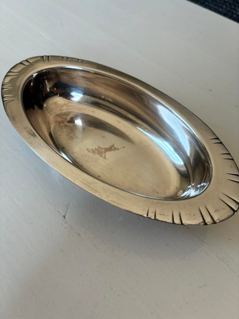 Schaaltje Gero verzilverd Chris van der Hoef art deco, Ophalen of Verzenden
