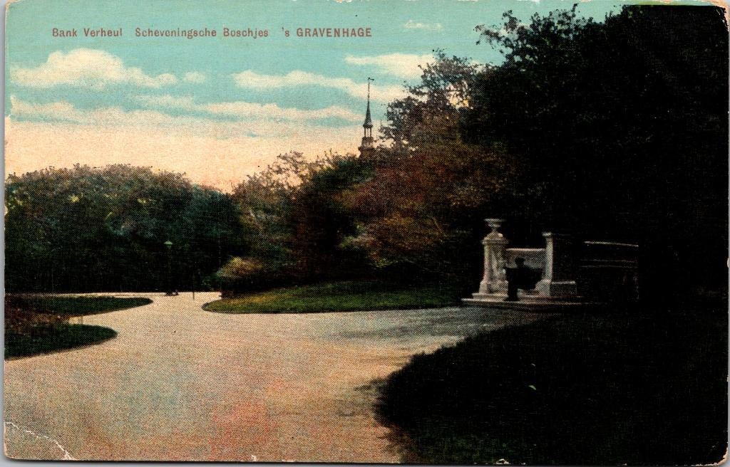 Scheveningsche Boschjes - Bank Verheul, Verzenden, Voor 1920, Ongelopen, Zuid-Holland
