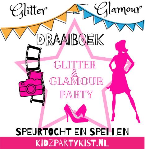 Glitter en Glamourfeestje draaiboek, speurtocht + spelletjes, Ophalen, Nieuw