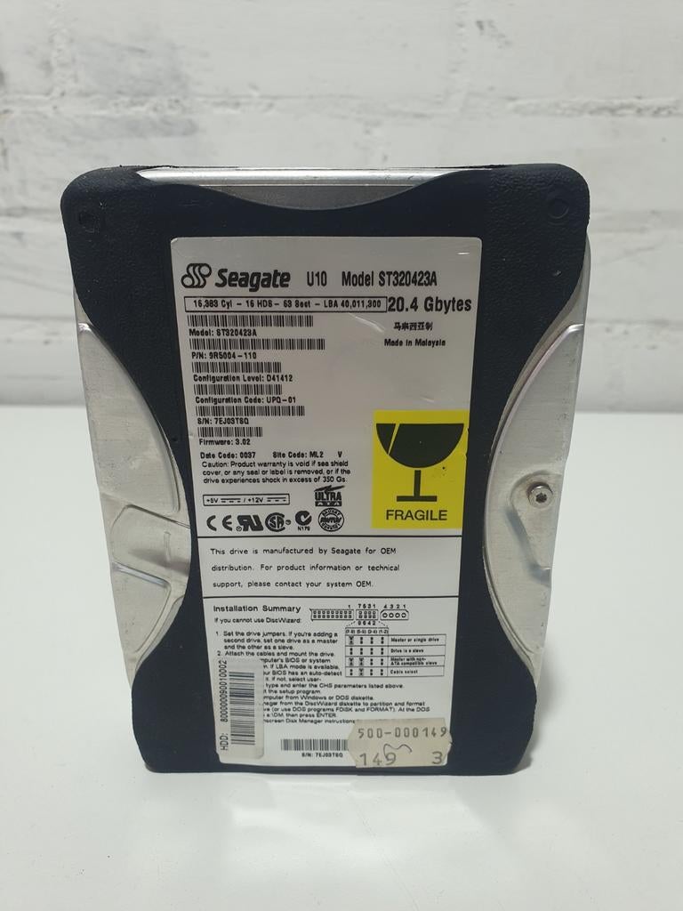 Seagate U10 ST320423A – 20,4 GB Ultra ATA harde schijf 3,5", Computers en Software, Harde schijven, Intern, Gebruikt, 20,4GB, .