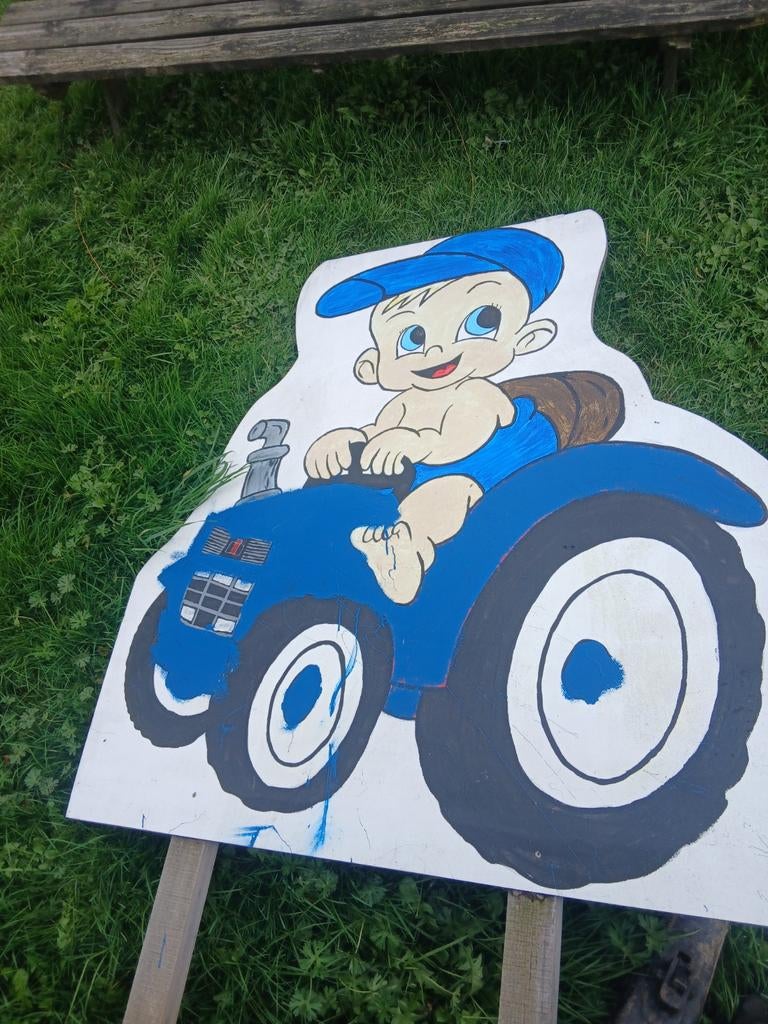 Geboortebord Tractor, Ophalen of Verzenden, Gebruikt