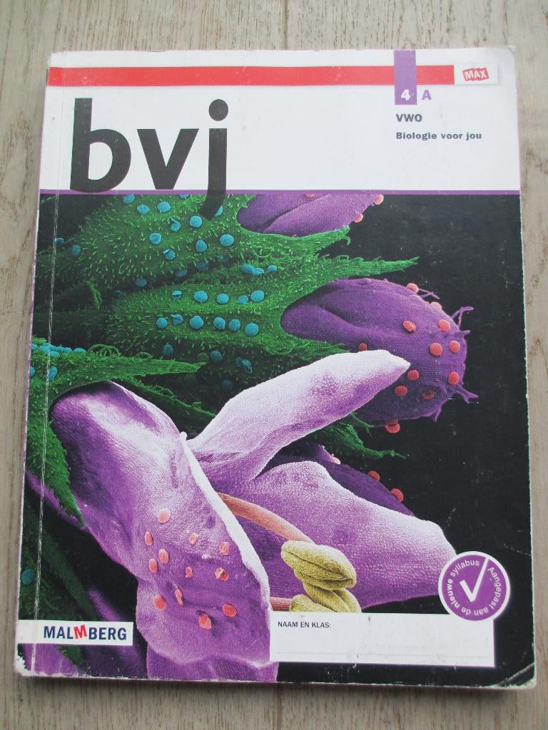 Biologie voor jou schoolboek bvj – 4 VWO – deel A, Gelezen, VWO, Malmberg, Biologie