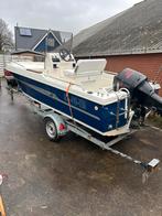 Consoleboot speedboot 90 pk mecury en trailer visboot, Watersport en Boten, Gebruikt, Ophalen, 70 pk of meer, 3 tot 6 meter