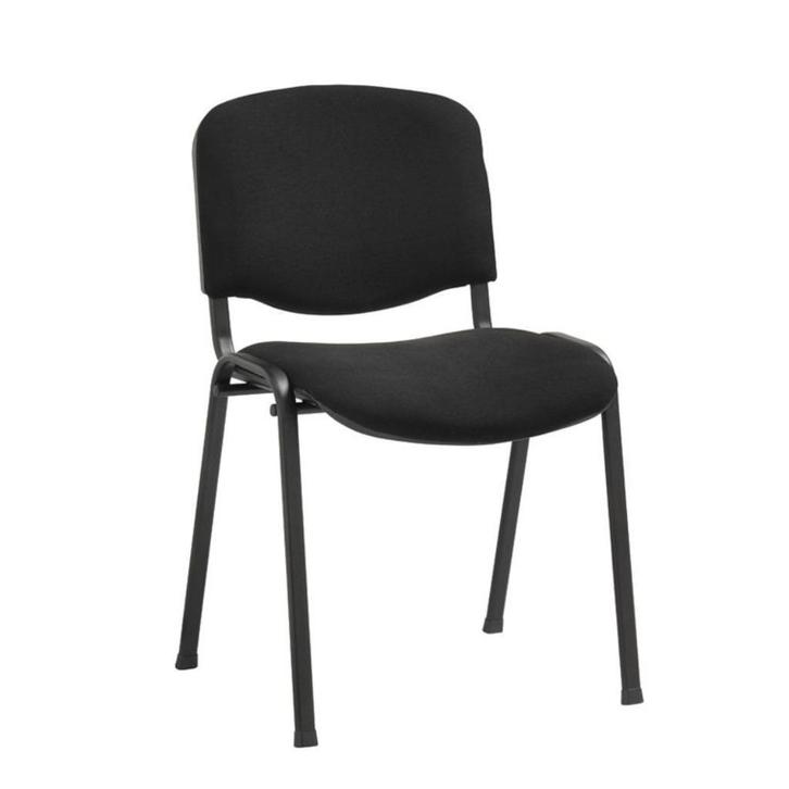 Stapelbare kantinestoelen AH-Iso, zwarte stoffering , nieuw, Huis en Inrichting, Stoelen, Nieuw, Vijf, Zes of meer stoelen, Metaal