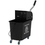 HOMCOM 20L Dweilemmer met Wringer en Handvat, Zwart, Huis en Inrichting, Ophalen of Verzenden, Dweilemmer, -bak, of -wagen