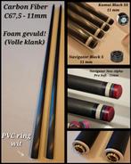 Carbon Fiber C67,5 - 11mm SS & S toppen voor Longoni VP2, Sport en Fitness, Biljarten en Poolen, Ophalen of Verzenden, Nieuw, Keu of Ballen